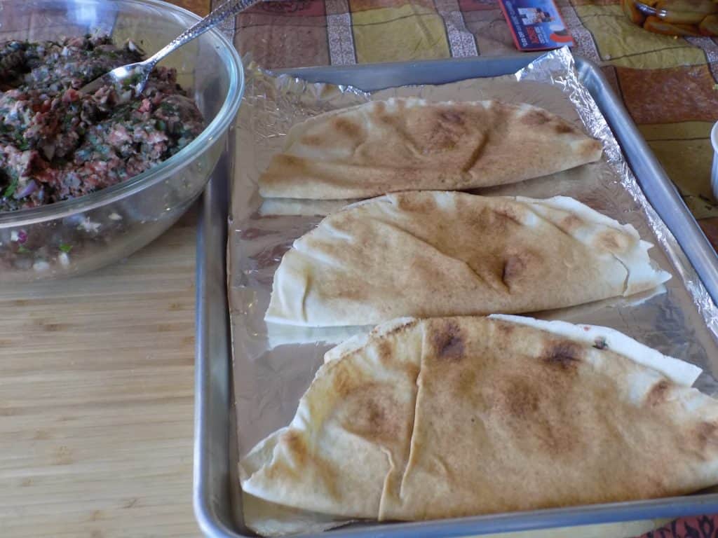 Kafta in Pita Bread