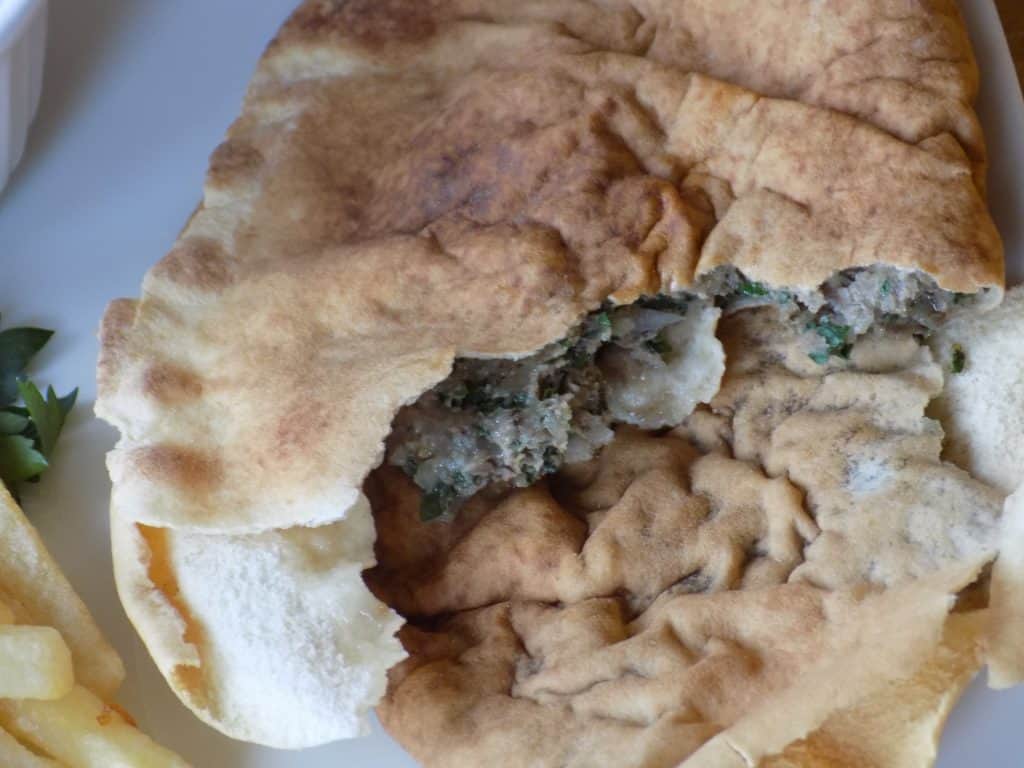 Kafta in Pita Bread