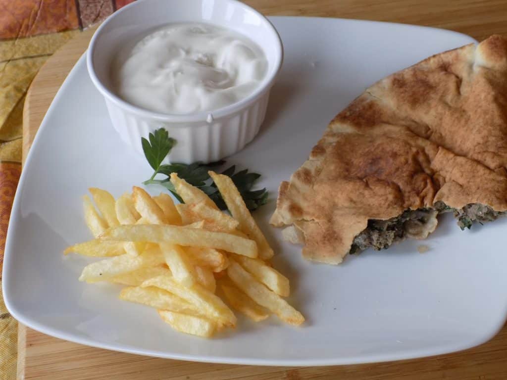 Kafta in Pita Bread