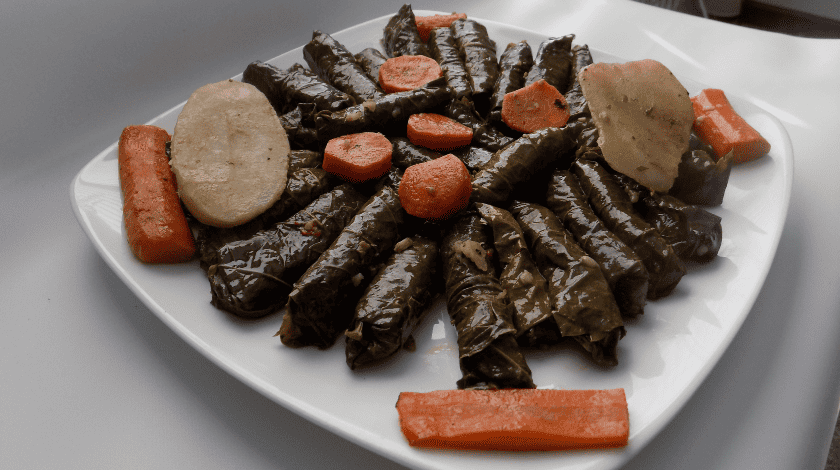 Lebanese Stuffed Vegetarian Grape Leaves (Warak Enab)