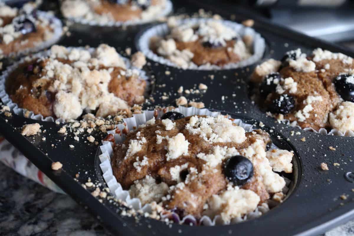 Bakery Style Blueberry Muffins