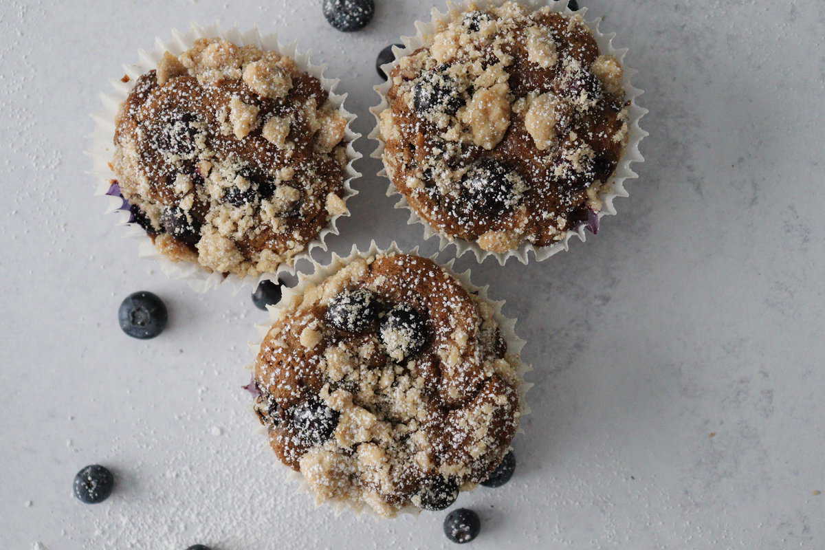 Bakery Style Blueberry Muffins