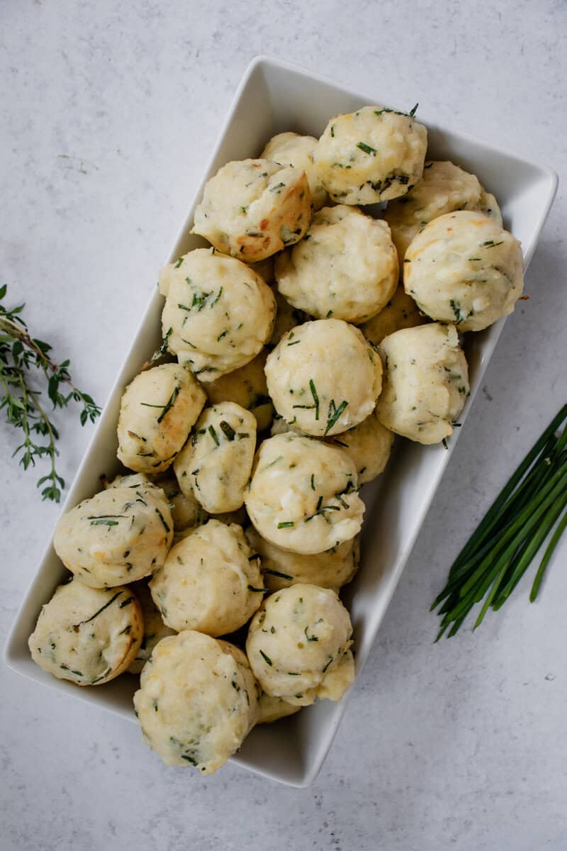 cheese and herb mini muffins