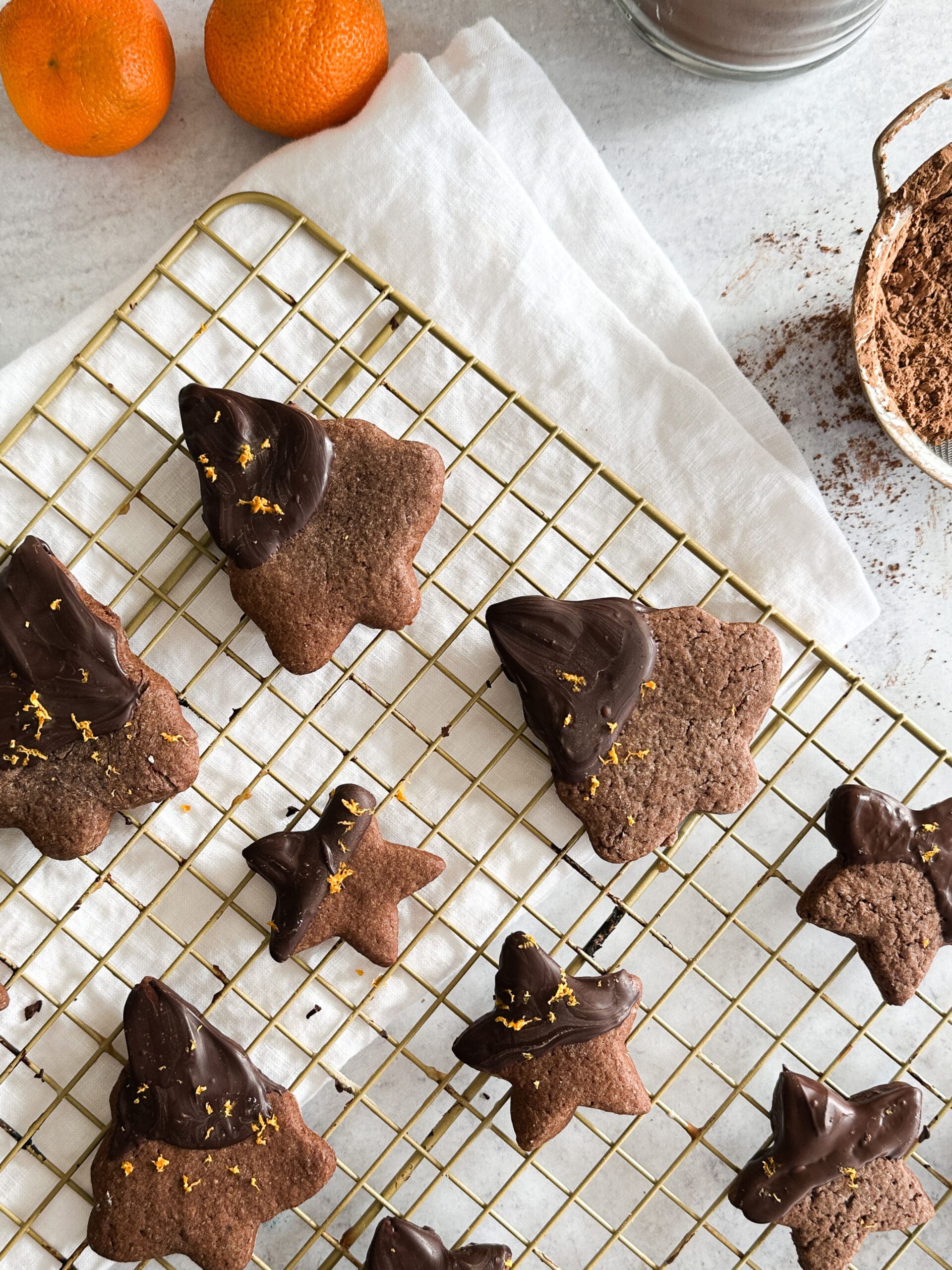 Chocolate Dipped Shortbread Cookies